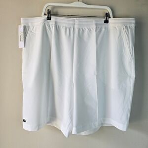 Lacoste Sport Mens White Tennis Shorts Regular Fit 3XLB GH1555-51 NWT